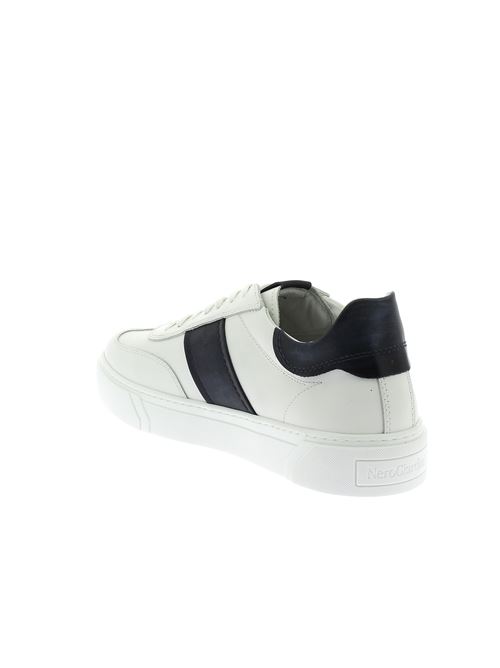sneakers da uomo in pelle bianca NERO GIARDINI | E500691U707